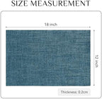 Softalker Faux Linen Cloth Placemats Set of 8-12 x 18 Inch, Teal - Image 6