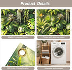 7X16FT Summer Tropical Leaves Garage Door Cover Decorations Tropical Leaves Garage Door Banner for Outdoor Indoor Summer Party Photography Backdrop - Image 3