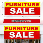 Hahafelt 3x10 ft Furniture Sale Banner Waterproof Sign Red Yellow White - Image 3