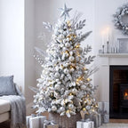 Silver 66 Pcs Christmas Glitter Picks and Sprays, Xmas Artificial Floral Stems Branches Berry Leaf Pine for Tree Topper Wreath Garland Centerpiece Holiday Party Home Decor - Image 3