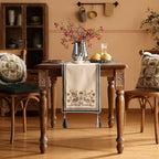 Patdrea Designer Vintage French Linen Table Runner,12"X118"-Wensel E - Image 2