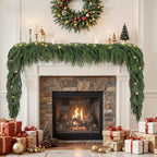 Alupssuc 9FT Artificial Christmas Garland with Lights, Norfolk Pine Garland by Alupssuc