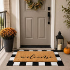 Tinideya 2 Pcs Fall Welcome Layered Doormat Set for Front Porch - Image 4