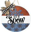 Wood front door sign Wood sign Home decor Welcome sign Sign for front door House warming gift Wedding gift (Let it Snow 1.0-DS084(NC) S002, 22" Width) by Unknown