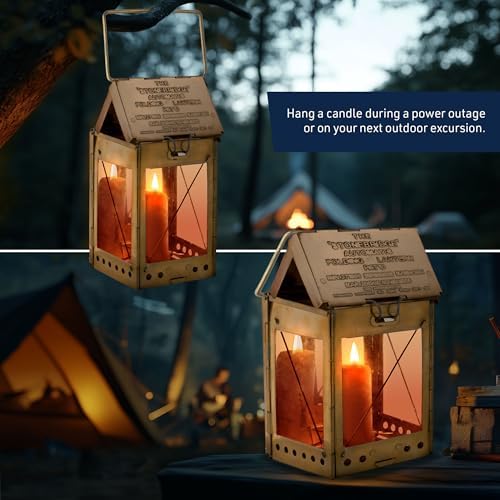 Kings County Tools Candle Lamp with Hanging Handle, Brass, 4.5” x 8.5” - Image 3