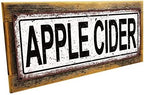 Homebody Accents Framed, Outdoor Apple Cider 6"x16" Metal Sign, Wall Décor for Seasonal and Holidays by HomebodyAccents