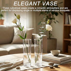Didaey 24 Pcs Acrylic Bud Vases Clear, Cylinder Vase for Rose Centerpieces - Image 4