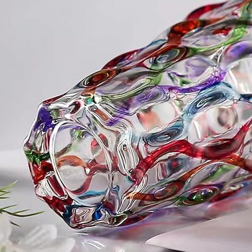 Hand Painted Colorful Vase 11" Tall,Flower Vase Decor for Home Dining Table Living Room,Office Wedding Holiday Party,Handmade Decorative Flower Vase (Colorful) - Image 4