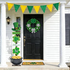 Lawnldyll 4.3FT St. Patrick’s Day Wooden Porch Sign, Shamrock Leprechaun Hat Standing Decor with base, Irish-Themed Pot of Gold Welcome Sign for Front Door Yard Home Party Festival Holiday Decoration - Image 2