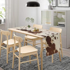 Cow Print Table Runner, Brown Cowhide Print Western Pattern for Home Kitchen Table Decor Dining Coffee Room Party Decor 13x120in - Image 3