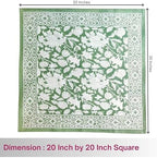 ATOSII Meraki Green 100% Cotton Spring Cloth Designer Dinner Napkins, Handblock Print, Washable Durable Linen for Everyday Use Wedding Parties Outdoors Christmas Easter I 20 X 20 Inches I Set of 4 - Image 2
