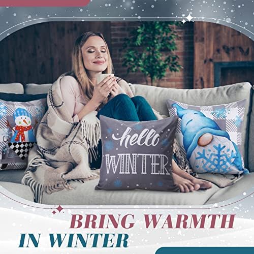 Tatuo 16 Set Holiday Pillow Covers 18 x 18 Inch Summer Seasonal Throw Pillow Covers Flower Gnome Decorative Cushion Pillowcases for Farmhouse Home Couch Sofa Decor - Image 5