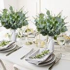 Tigeen 200 Pcs Artificial Eucalyptus Stems, 2 Styles Faux Greenery, Green - Image 4