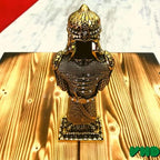 Muslim Armed Warrior Figurine Showpiece Accessory | Islamic Table Desk Home Decor | Islamic Decoration | Islamic Birthday Muslim Eid Ramadan Gift (2 x 3.3 x 8.8 Inches, Gold) - Image 4