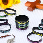Soulchen 200 Pcs Christmas Nativity Silhouette Silicone Bracelets Wristband - Image 4