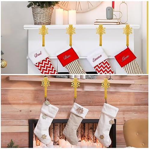 Lounsweer 12 Pcs Snowflake Christmas Stocking Holders - Image 5