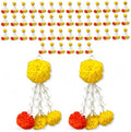 LOVENSPIRE Pack of 50 Marigold Tuberose Tassels Bulk 6 Inch Artificial Marigold Flowers Diwali Halloween Day of the Dead Decoration Home Décor Indian Wedding Eid Mehndi Decor (Orange Yellow) by LOVENSPIRE