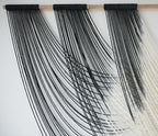 Jakalin Macrame Wall Hanging Black Ombre Dip-Dyed Fiber Decor 59" Wx33 L - Image 7