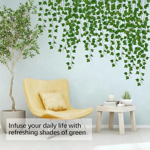 100 Pack 750 Feet Fake Vines for Room Decor Artificial lvy Greenery Garland Vine Leaves, Leaf Plants Flowers Foliage for Bedroom,Garden Wall. Decor Indoor Outdoor - Image 4