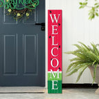 Welcome Watermelon Porch Board 8”x48” Welcome Solid Wood Sign and Porch Leaner for Front Door Porch Deck Wall - Indoor Outdoor Summer Farmhouse Rustic Vertical Porch Decor - Image 2