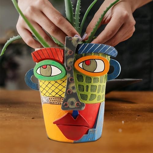 Midogaigai Abstract Face Planter Pots for Indoor Plants&Flowers Home Decor - Image 2