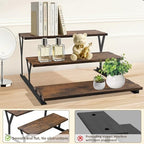 KALYLOC 3 Tier Cupcake Stand Dessert Table Display Set (Brown, Y-Shape) - Image 4