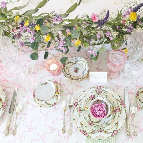 5.9FT Artificial Flowers Garland Silk Spring Summer Garland for Mantle - Image 6