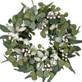 Idyllic Berries Eucalyptus Wreaths for Front Door, 20" Artificial Spring Summer Green Leaf Wreath for Farmhouse Wall Wedding Decor Window Front Porch Decor by idyllic