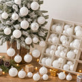 Lunmon 64 Pcs White Christmas Ball Ornaments Modern Xmas Tree Decorations by Lunmon