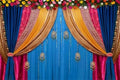 15x10ft Indian Traditional Backdrop Colored Curtains Marigold Photography Background Indian Hindu Wedding Banner Happy Holi Diwali Pooja Party Decorations Photo Props by CSFOTO