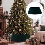 Skylety Dark Green Velvet Christmas Tree Collar 24‘’ Tree Base Cover - Image 6