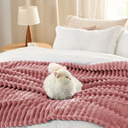 Bedsure Soft Twin Blanket for Bed Decor Gifts Dusty Pink 60"x80" - Image 5