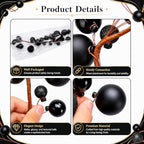 9ft Black Christmas Ball Garland Ornaments, Gothic Christmas Trees Garland - Image 3