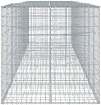vidaXL Gabion Basket with Cover 196.9"x39.4"x39.4" Galvanized Iron - Image 6