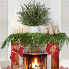 8Pcs 36" Real Touch Norfolk Pine Stems, Faux Christmas Greenery Long Stems - Image 3
