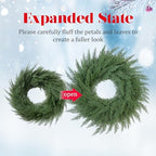 24 Inch Cedar Cypress Christmas Wreath Artificial Greenery - Image 3