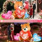 LETIME 10.5 FT Long Valentines Inflatables Outdoor Decorations Blow up Bear - Image 5