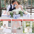 LuoluoHouse 2 Pack 60 x 120 Inch White Lace Rustic Table Cloths Vintage - Image 6