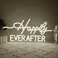 Happily Ever After LED Neon Light Sign, Wedding Neon Lights for Bachelorette Bridal Engagement Party Decoration Bridal Shower Wall Decor Valentine's Day Night Light Dimmable USB Powered(16.9"*7.9") by Unknown