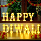 Aurelema 11 Pcs Happy Diwali Decorations, LED Letter Lights Sign - Image 6
