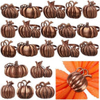 Remerry 24 Pcs Pumpkin Napkin Rings Fall Thanksgiving Napkin Holders Rustic Autumn Harvest Dinner Tables Rings for Fall Halloween Thanksgiving Wedding Birthday Family Gatherings Tabletop Decor by Remerry