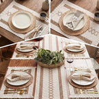 Britimes Table Runner Set, 26 Pack, for Kitchen Decor, Boho Spiral Lattice - Image 5