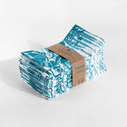 FINGERCRAFT Cloth Napkins Set of 12 Cotton Linen, 20x20 Inch, Shibori Teal - Image 2