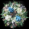 20-22" Hydrangea Wreath for Front Door Year Round, by SOOSUBELWREATH