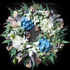 20-22" Hydrangea Wreath for Front Door Year Round, by SOOSUBELWREATH