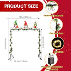 Sliner Christmas Stocking Holder with 12 Detachable Hooks 39.8 in Metal Stocking Holder Stand with String Lights, Freestanding Hangers Racks for Floor Fireplace Living Room(Classic) - Image 2