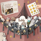 TIDYTEDS Macrame DreamLights Boho Stuffed Animal Storage Net or hammock Extra Large for Small or large Plushies. Plush Gray Toy Storage Holder - Image 2