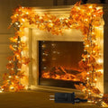 66ft Maple Leaves 200LED String Lights Fall Decor for Home Lighted Fall Garland Decorations Thanksgiving Halloween Decor Full String Lights for Indoor Room Autumn Harvest by Clycaloor