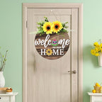 Interchangeable Welcome Sign for Front Door with 4 Seasonal Wreaths 21 Changeable Icons, Farmhouse Rustic Outdoor Welcome Signs Porch, Spring Winter Fall Decorations for Home House Warming Gifts - Image 4