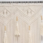 Beaded Curtain, Boho Macrame Curtains for Doorways, 52x72 in - Image 3